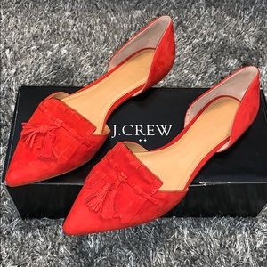 NWT J.Crew Suede D’Orsay Loafer Flats